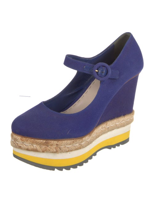 Prada Canvas Braided Accents Pumps