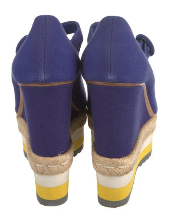 Prada Canvas Braided Accents Pumps