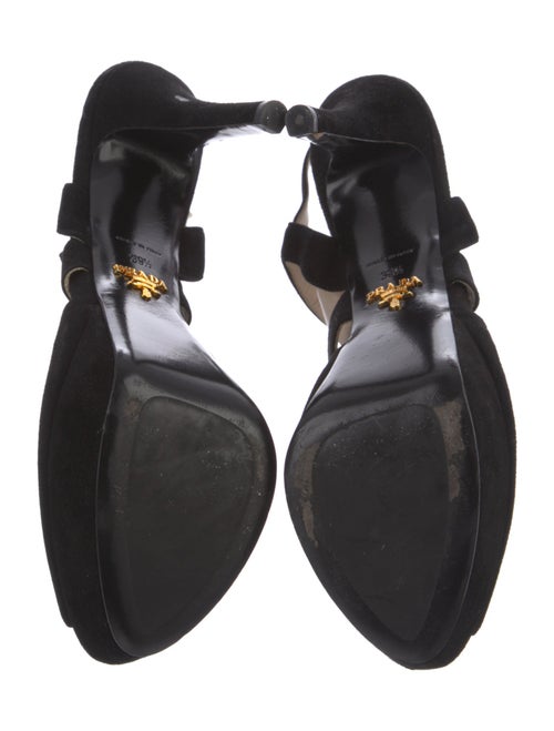 Prada Suede T-Strap Sandals