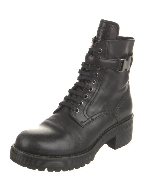 Prada Leather Combat Boots