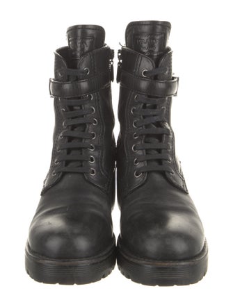 Prada Leather Combat Boots