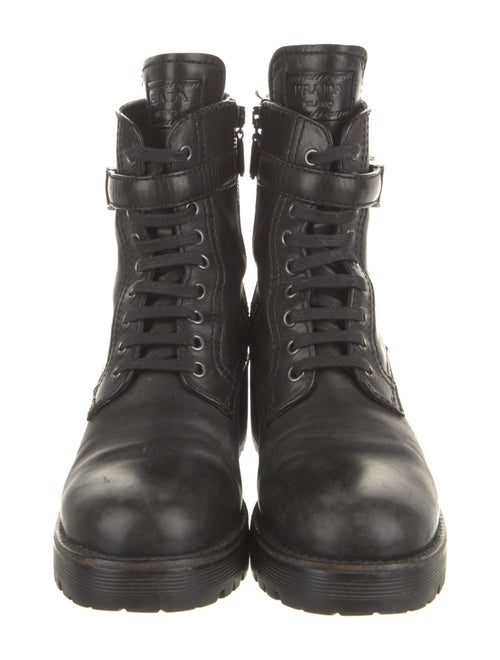 Prada Leather Combat Boots