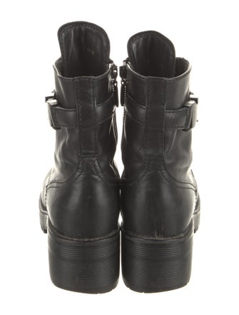 Prada Leather Combat Boots