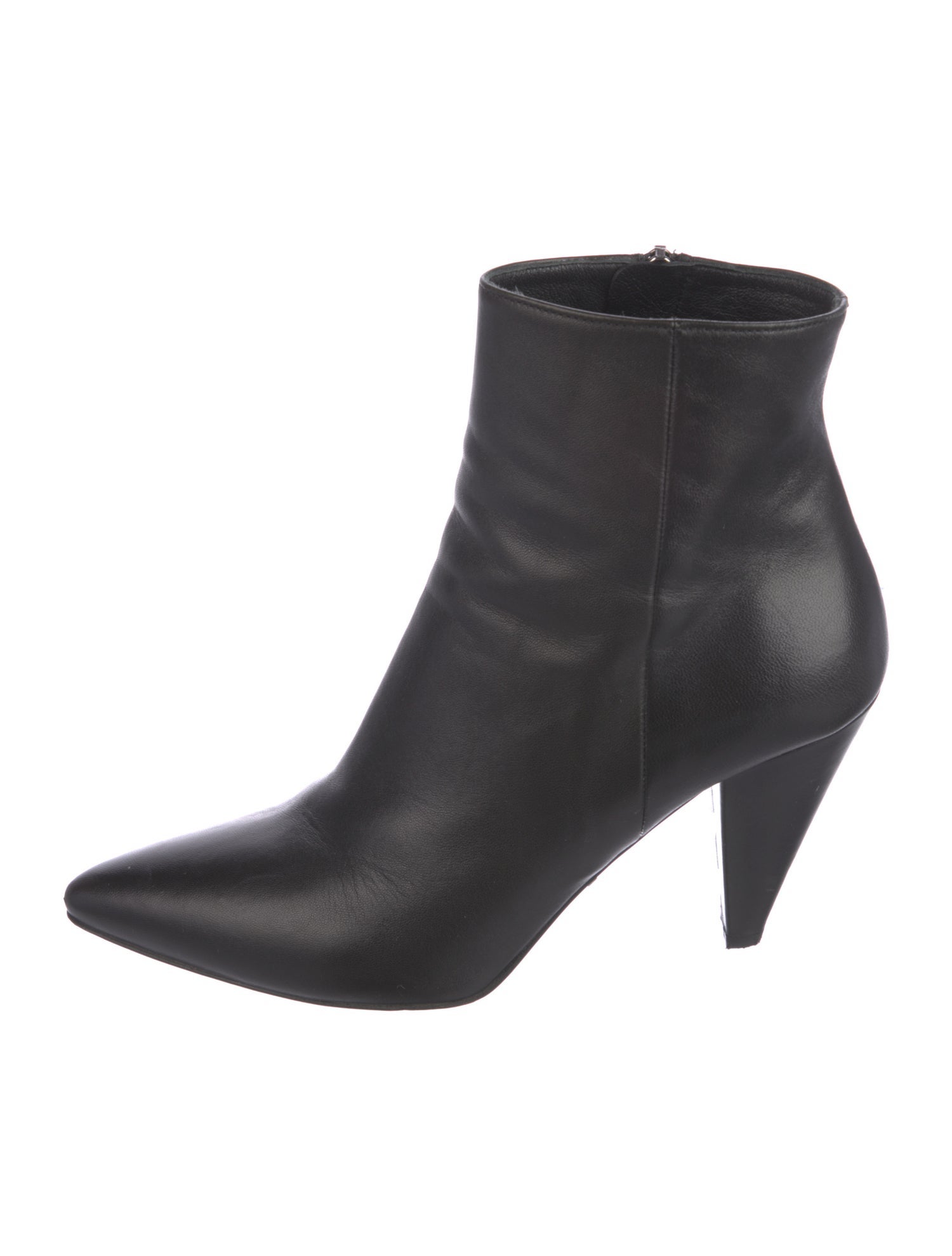 Prada Leather Embroidered Accent Boots