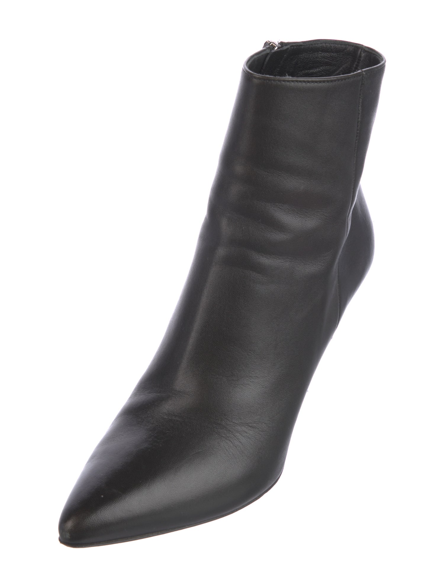 Prada Leather Embroidered Accent Boots