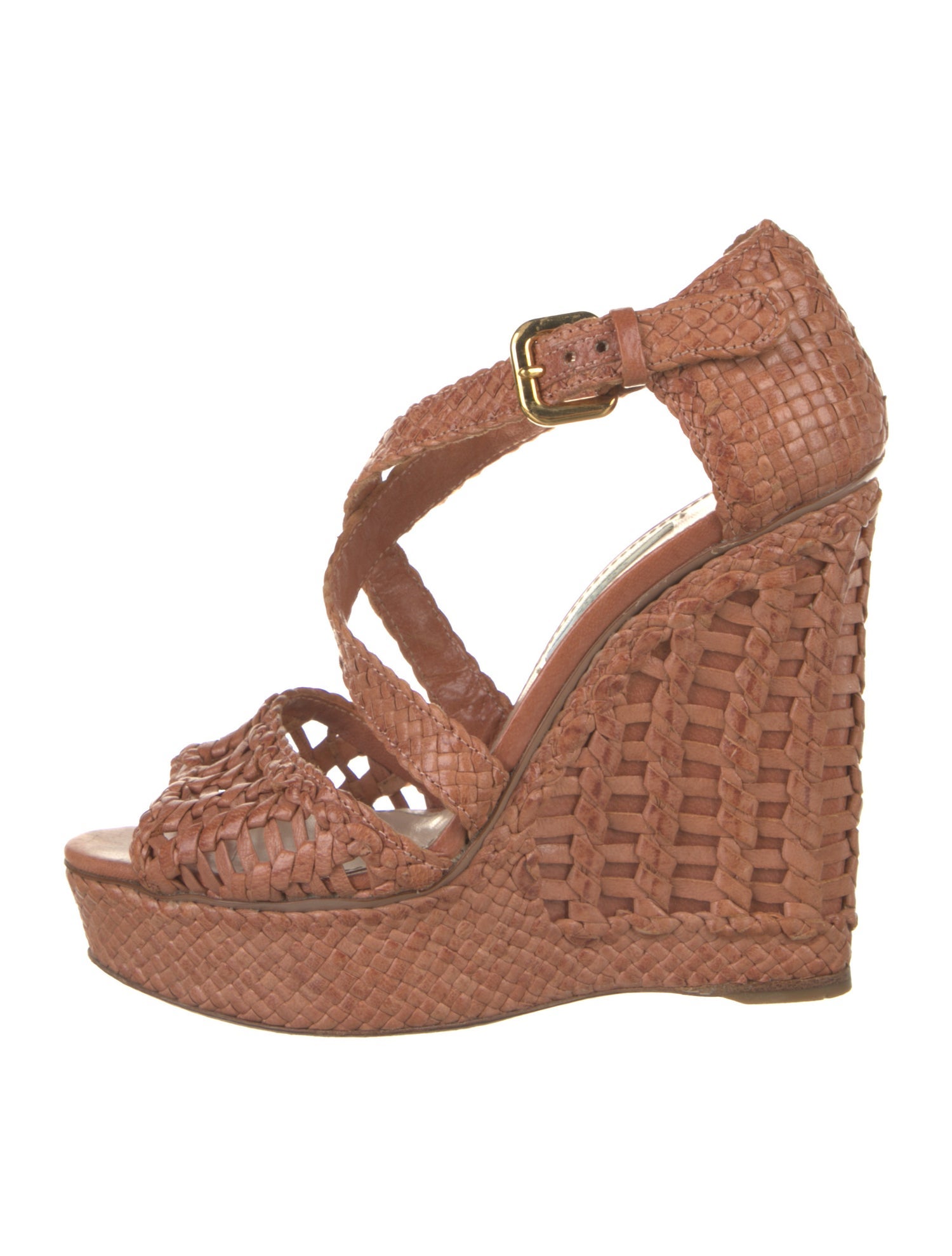 Prada Intrecciato Weave Leather Espadrilles