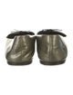 Prada Patent Leather Bow Accents Ballet Flats