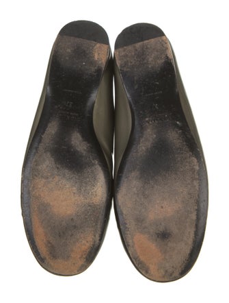 Prada Patent Leather Bow Accents Ballet Flats