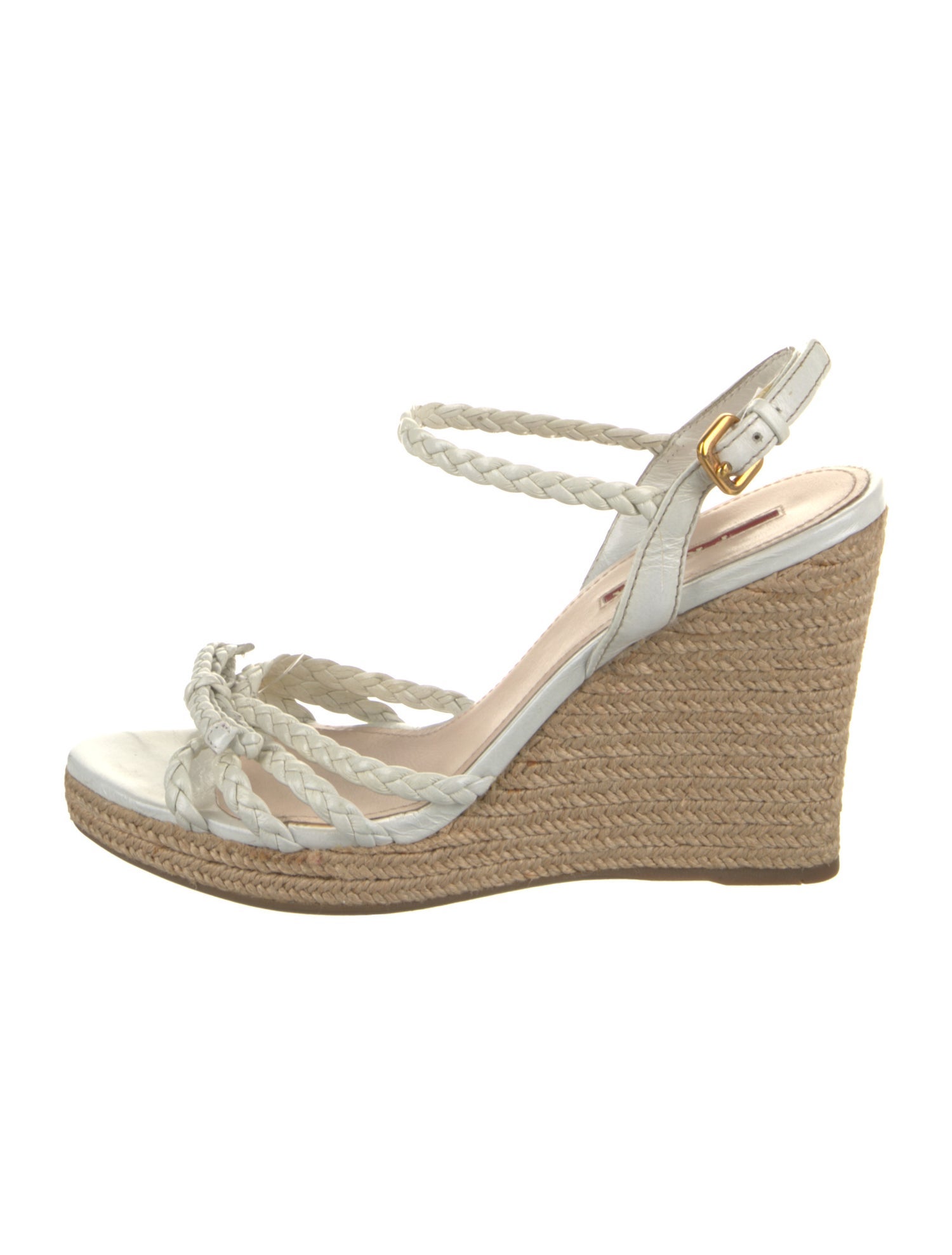 Prada Leather Braided Accents Espadrilles