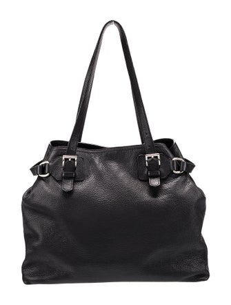 Prada Enameled Metal Triangle Tote