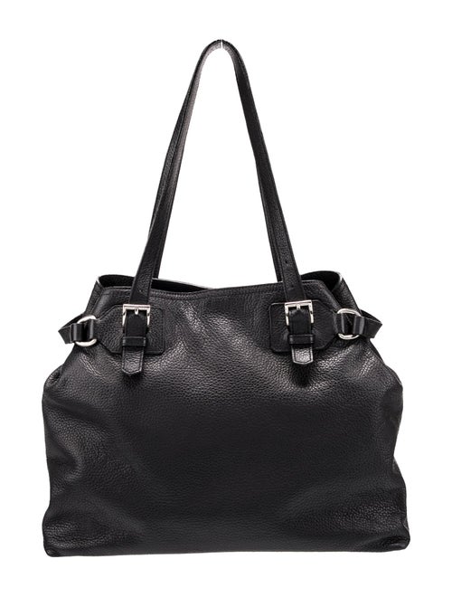 Prada Enameled Metal Triangle Tote