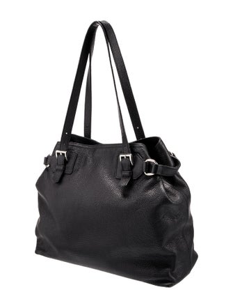 Prada Enameled Metal Triangle Tote