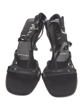 Prada Leather Slingback Sandals
