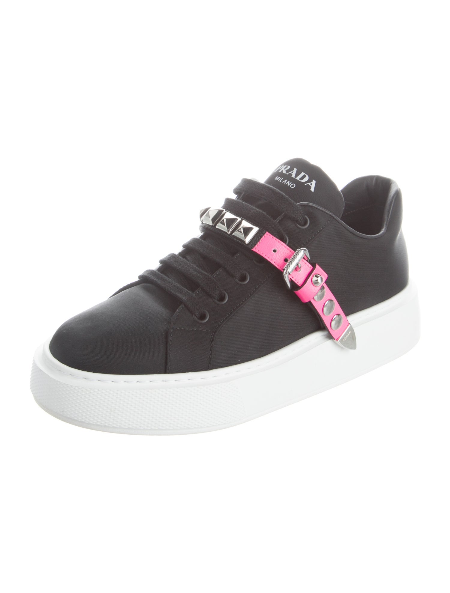 Prada Saffiano Leather Nylon Sneakers