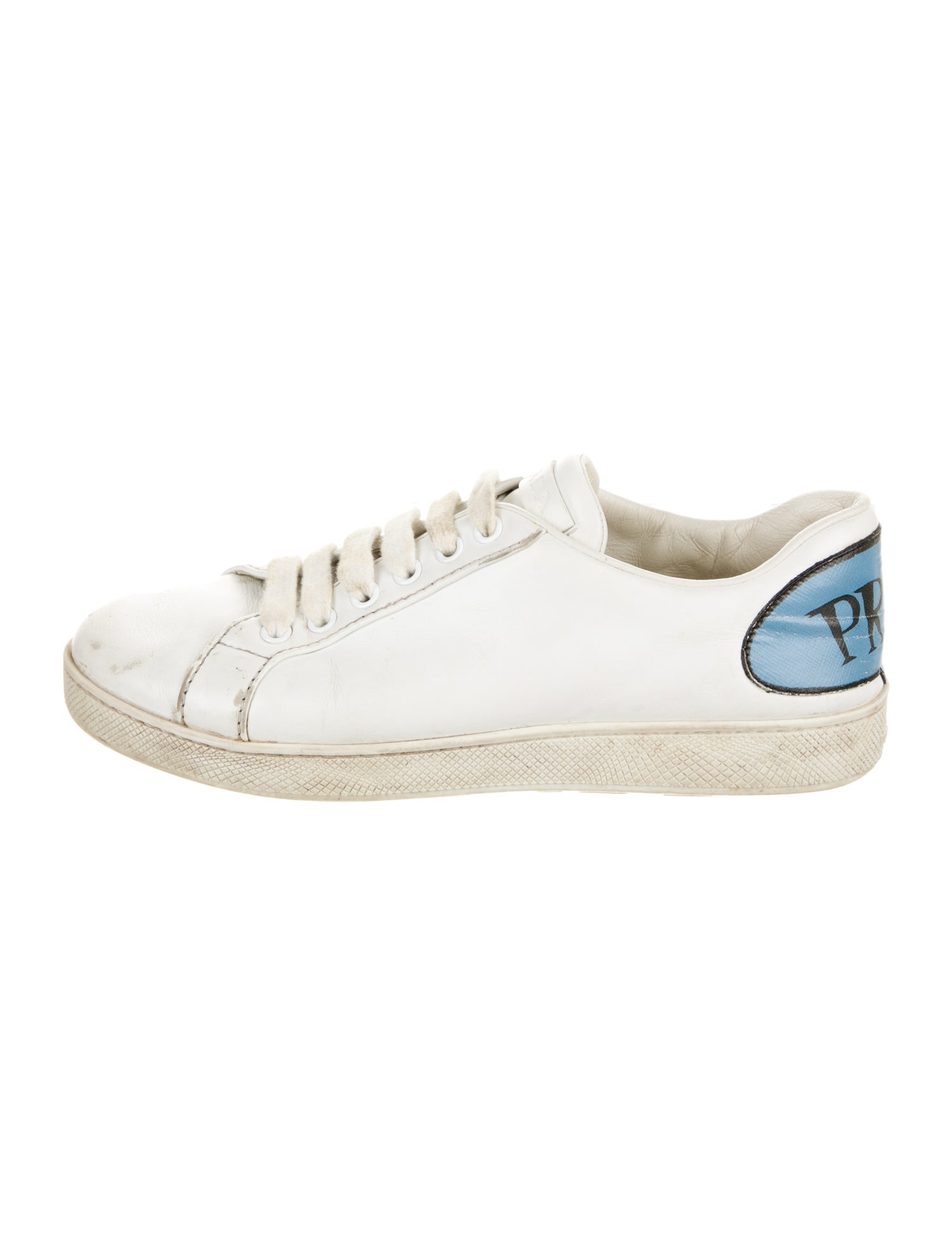 Prada Leather Colorblock Pattern Sneakers