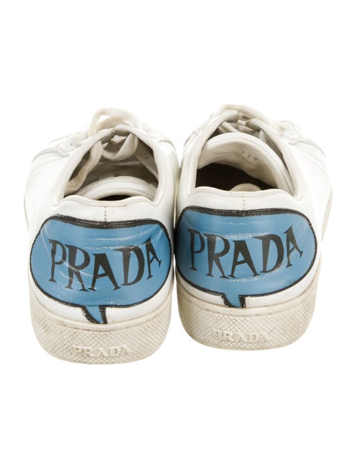 Prada Leather Colorblock Pattern Sneakers
