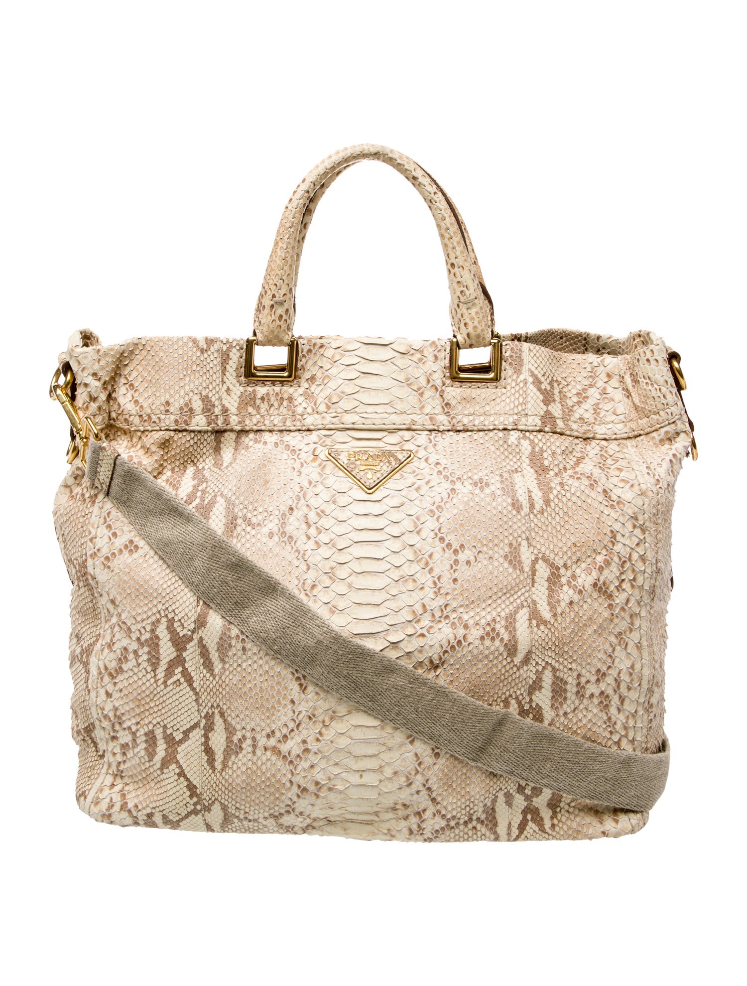 Prada Pitone Pitone Messenger Bag Large