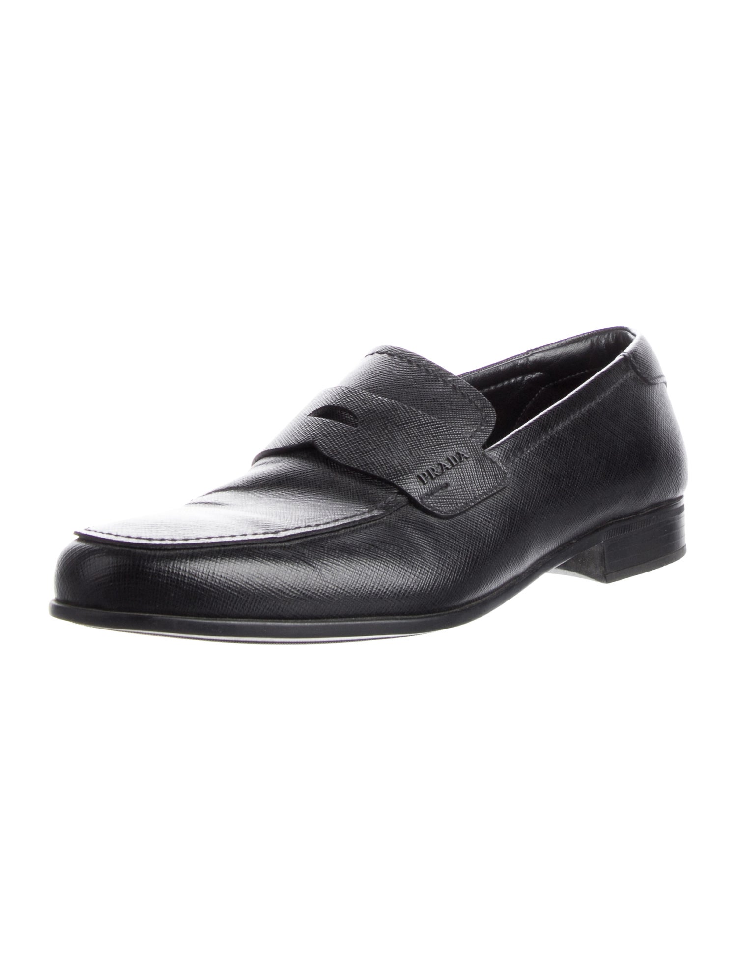 Prada Saffiano Leather Dress Loafers
