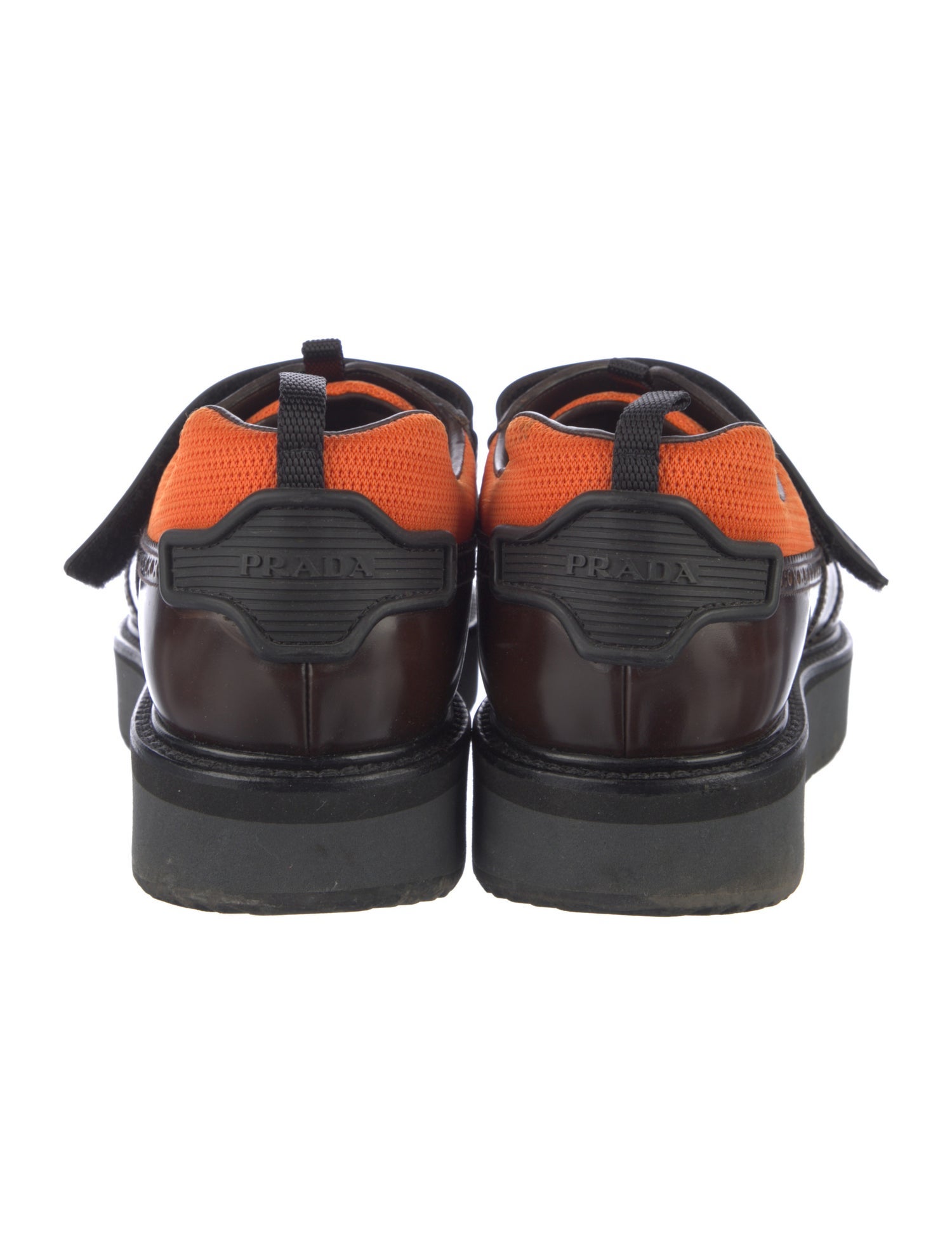 Prada Leather Colorblock Pattern Brogues