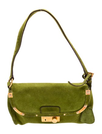 Prada Scamosciato Suede Shoulder Bag