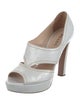 Prada Leather Cutout Accent Pumps