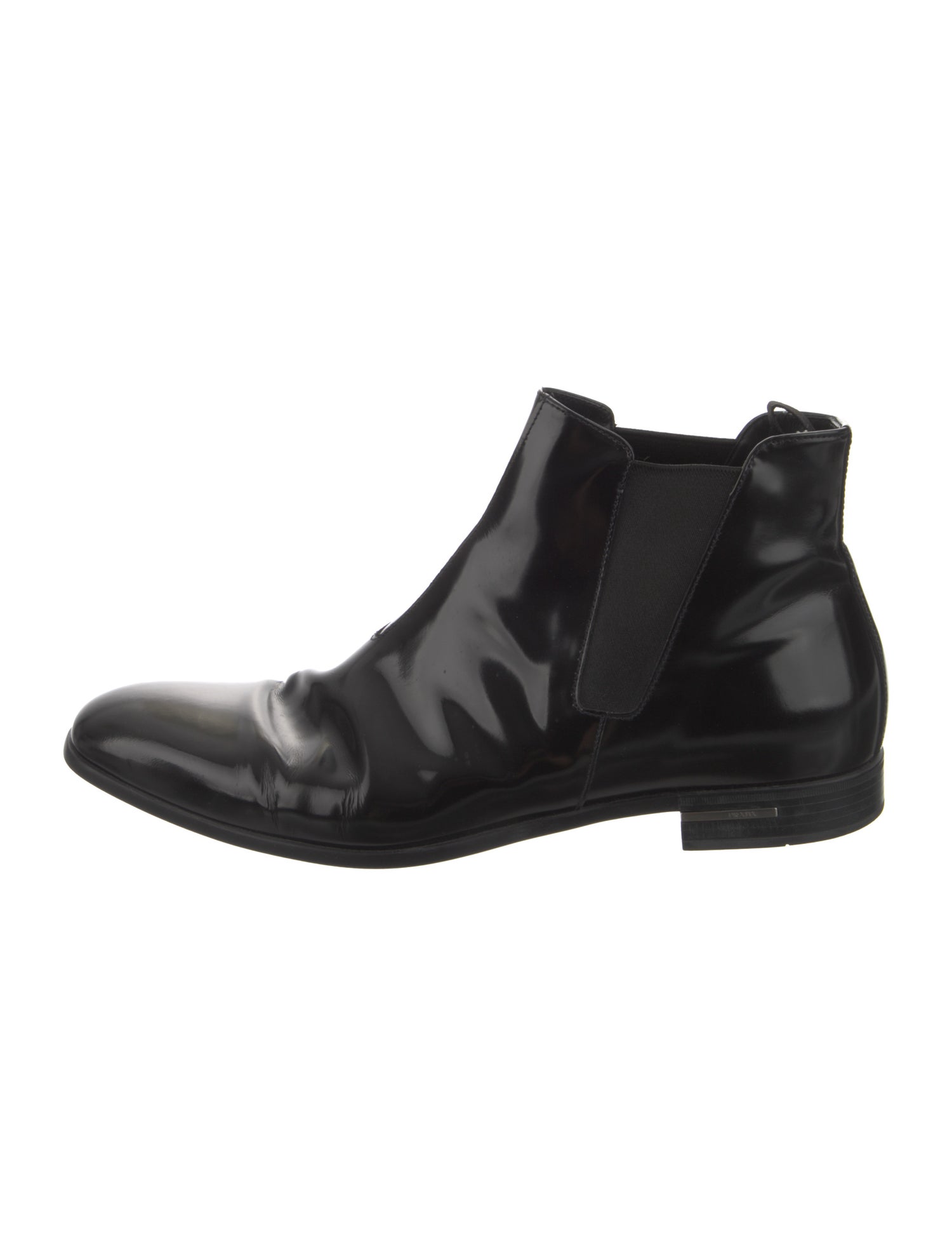 Prada Patent Leather Chelsea Boots