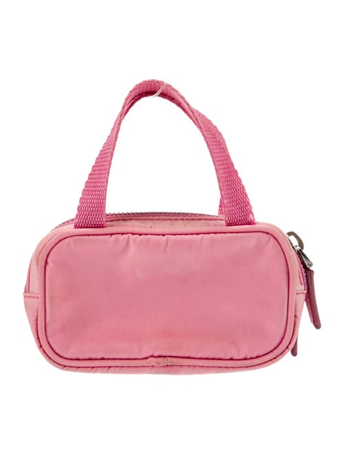 Prada Enameled Metal Triangle Top Handle Bag