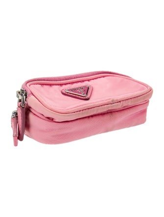 Prada Enameled Metal Triangle Top Handle Bag