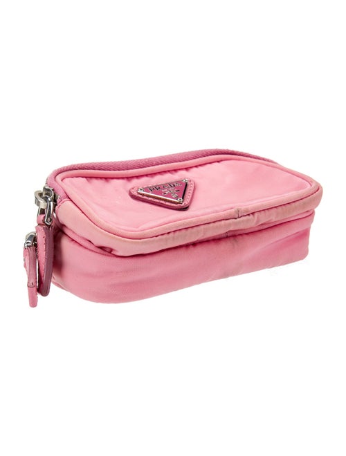 Prada Enameled Metal Triangle Top Handle Bag