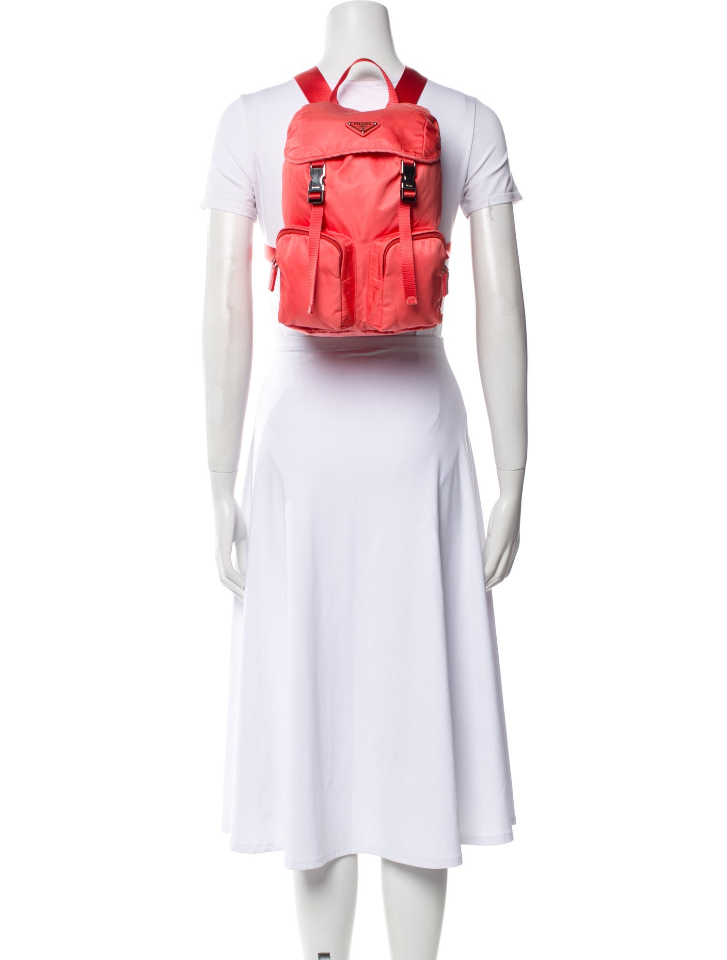 Prada Tessuto Nylon Backpack - Orange Backpacks, Handbags