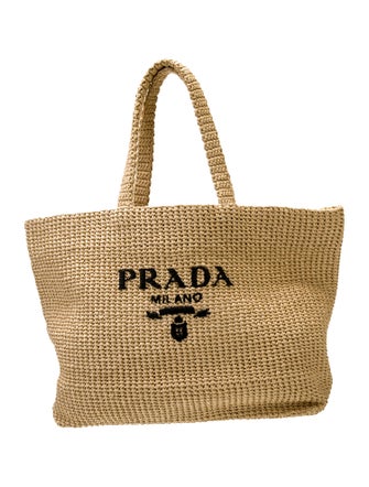 Prada Enameled Metal Triangle Tote XL