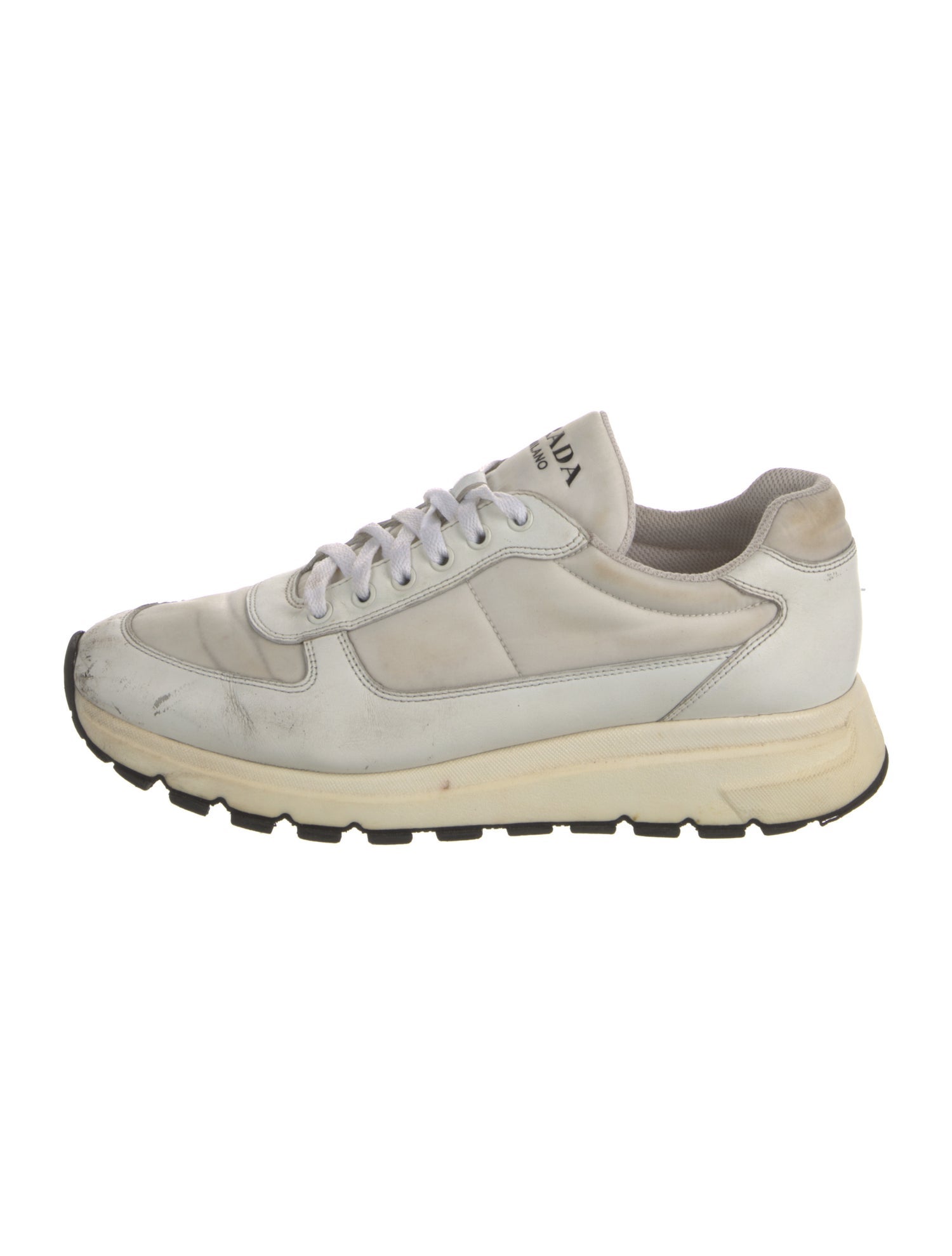 Prada Nylon Colorblock Pattern Sneakers