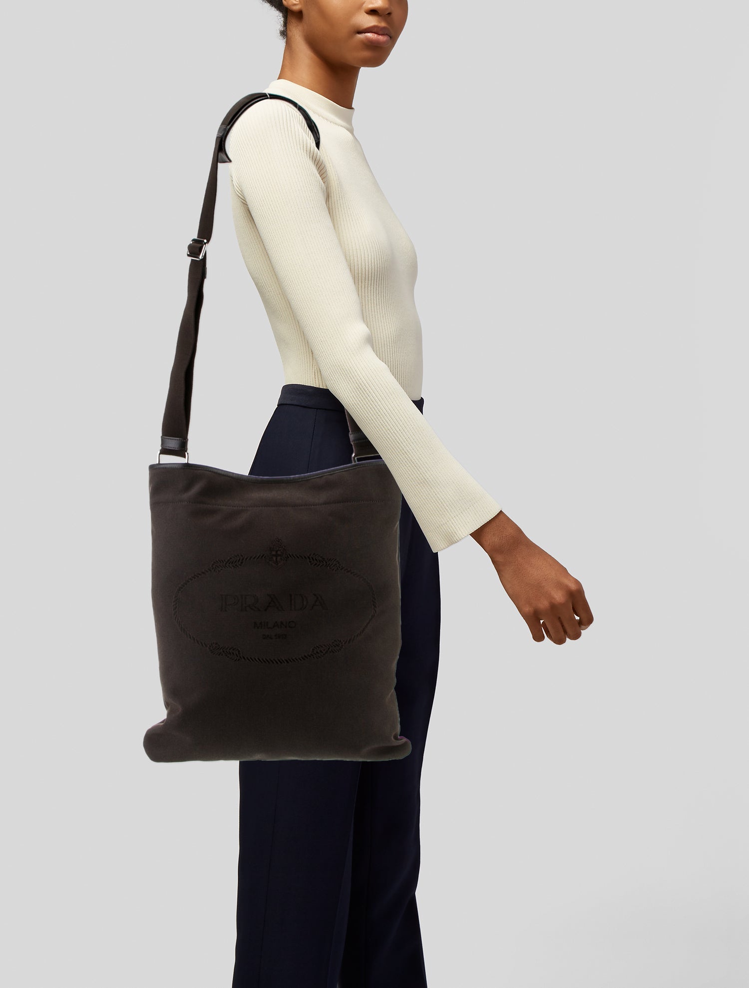 Prada Canvas Logo Jacquard