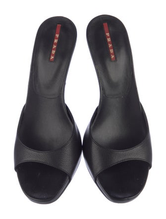 Prada Sport Leather Slides