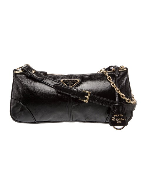 Prada Enameled Metal Triangle Re-Edition 2002 Medium