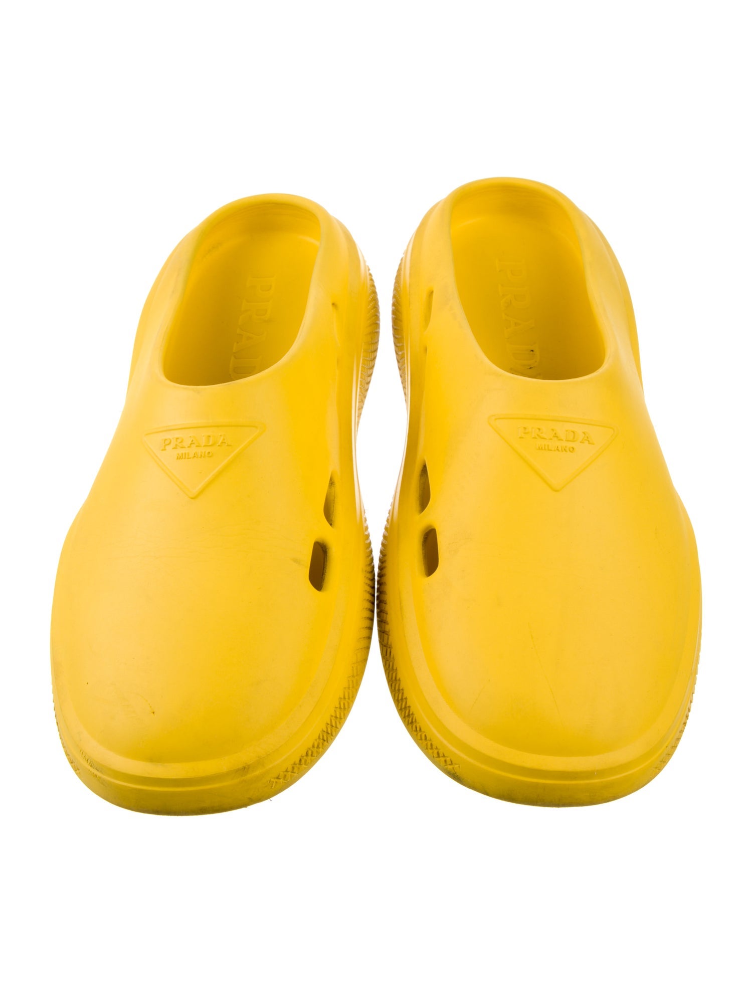 Prada Rubber Lasercut Accents Slides