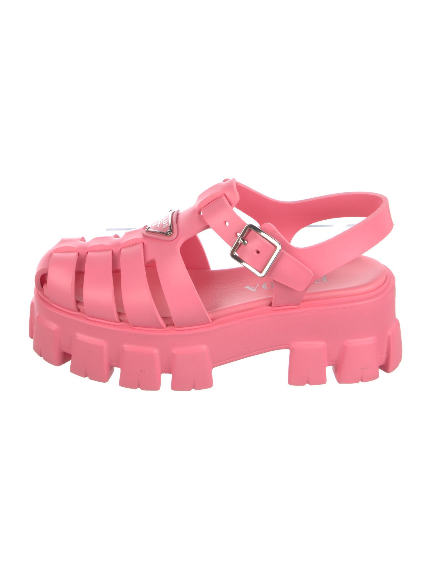 Prada Rubber Slingback Sandals