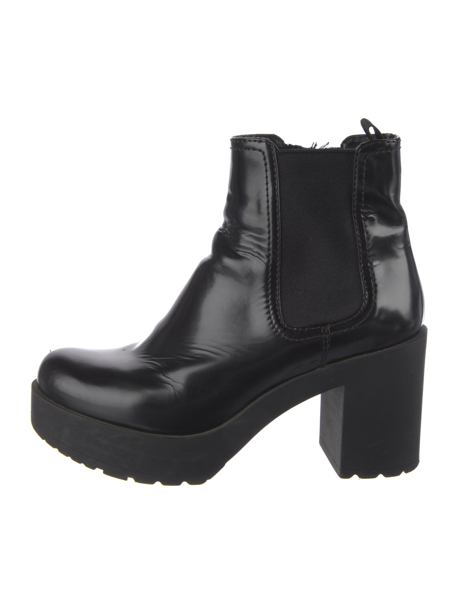 Prada Leather Chelsea Boots