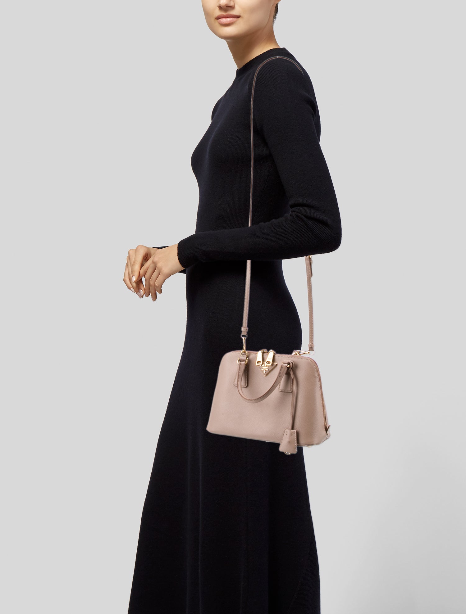 Prada Saffiano Leather Dome Small