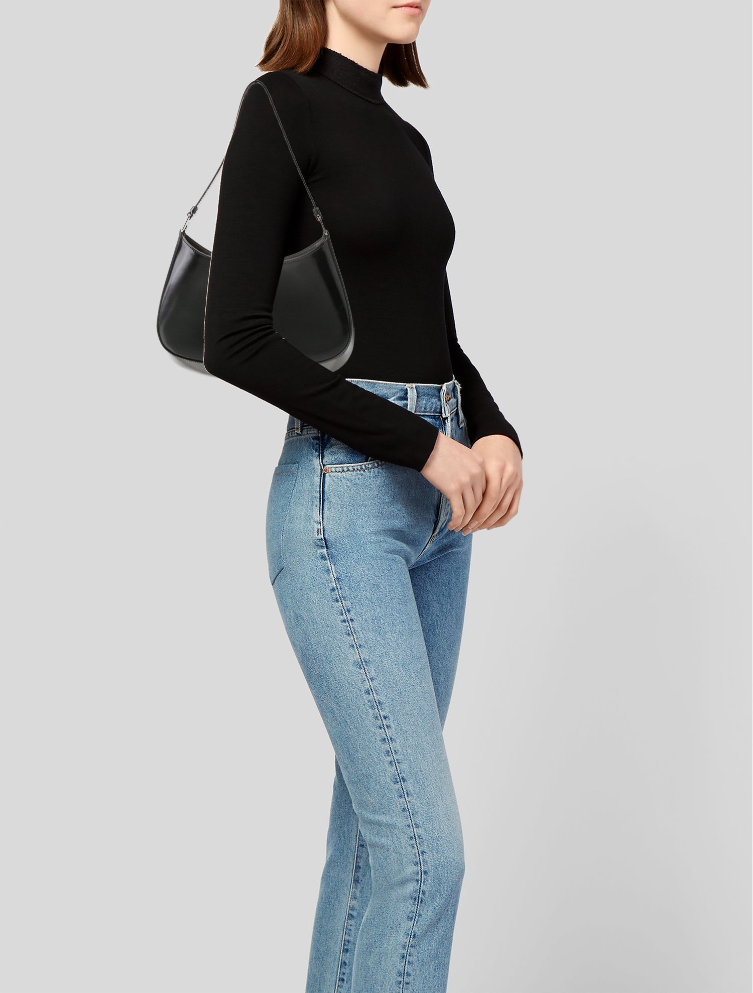 Prada Enameled Metal Triangle Cleo