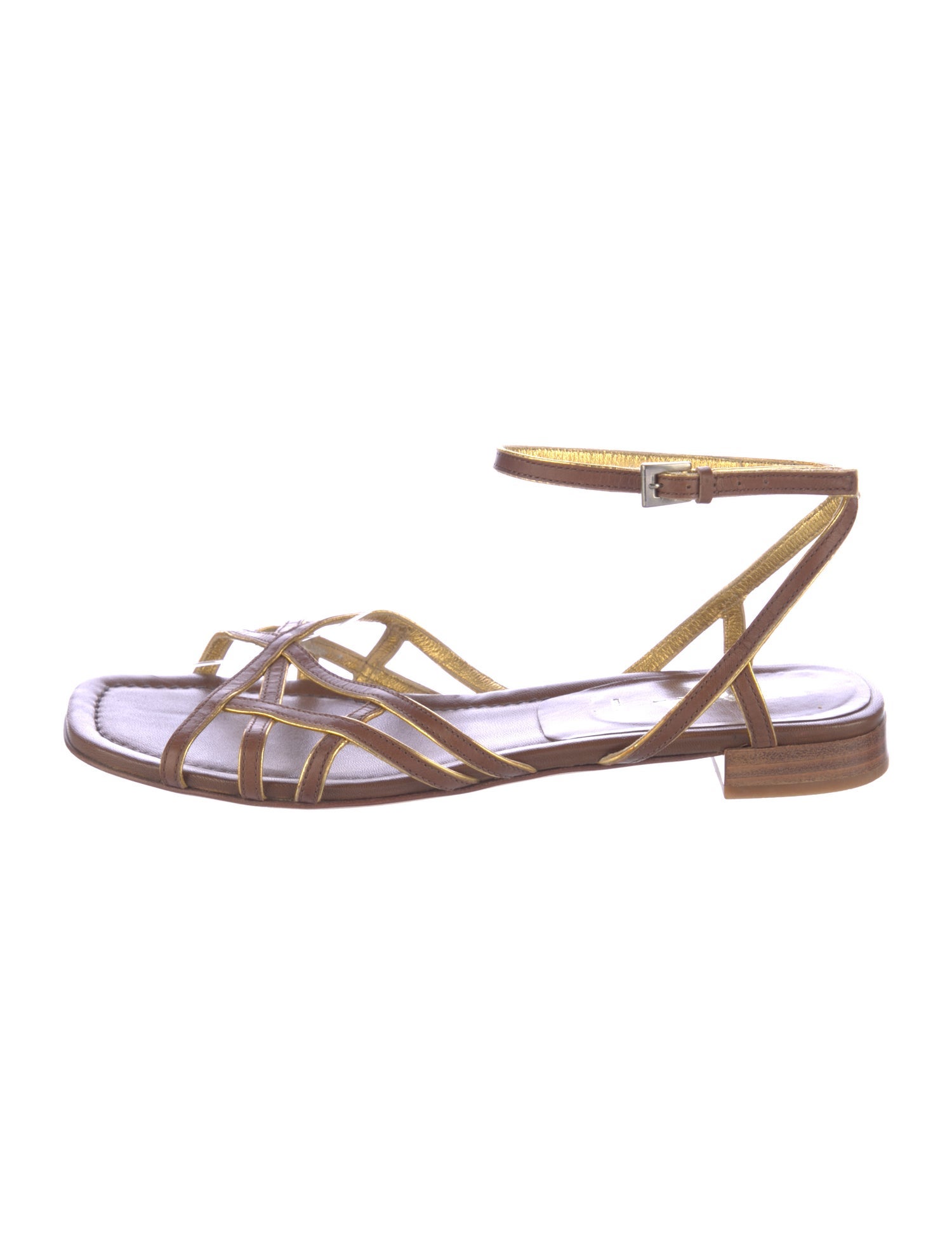 Prada Leather Gladiator Sandals