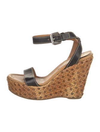 Prada Leather Printed Espadrilles