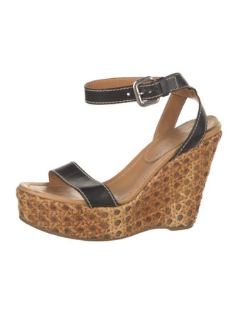 Prada Leather Printed Espadrilles