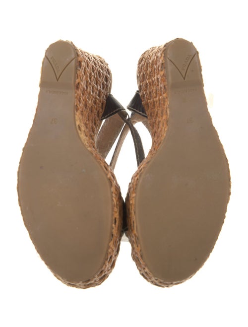 Prada Leather Printed Espadrilles