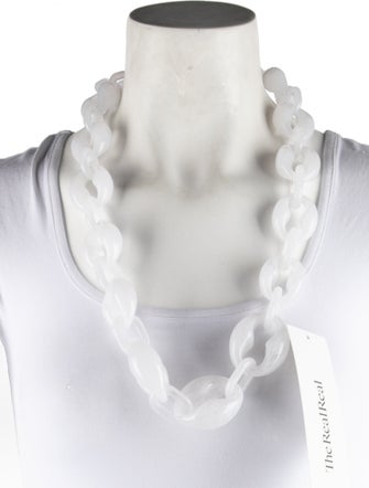 Prada Resin Link Chain Necklace