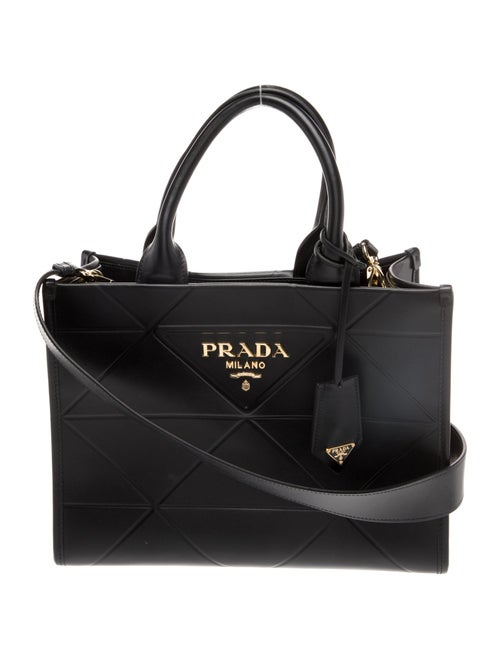 Prada Enameled Metal Triangle Triangolo Symbole Small