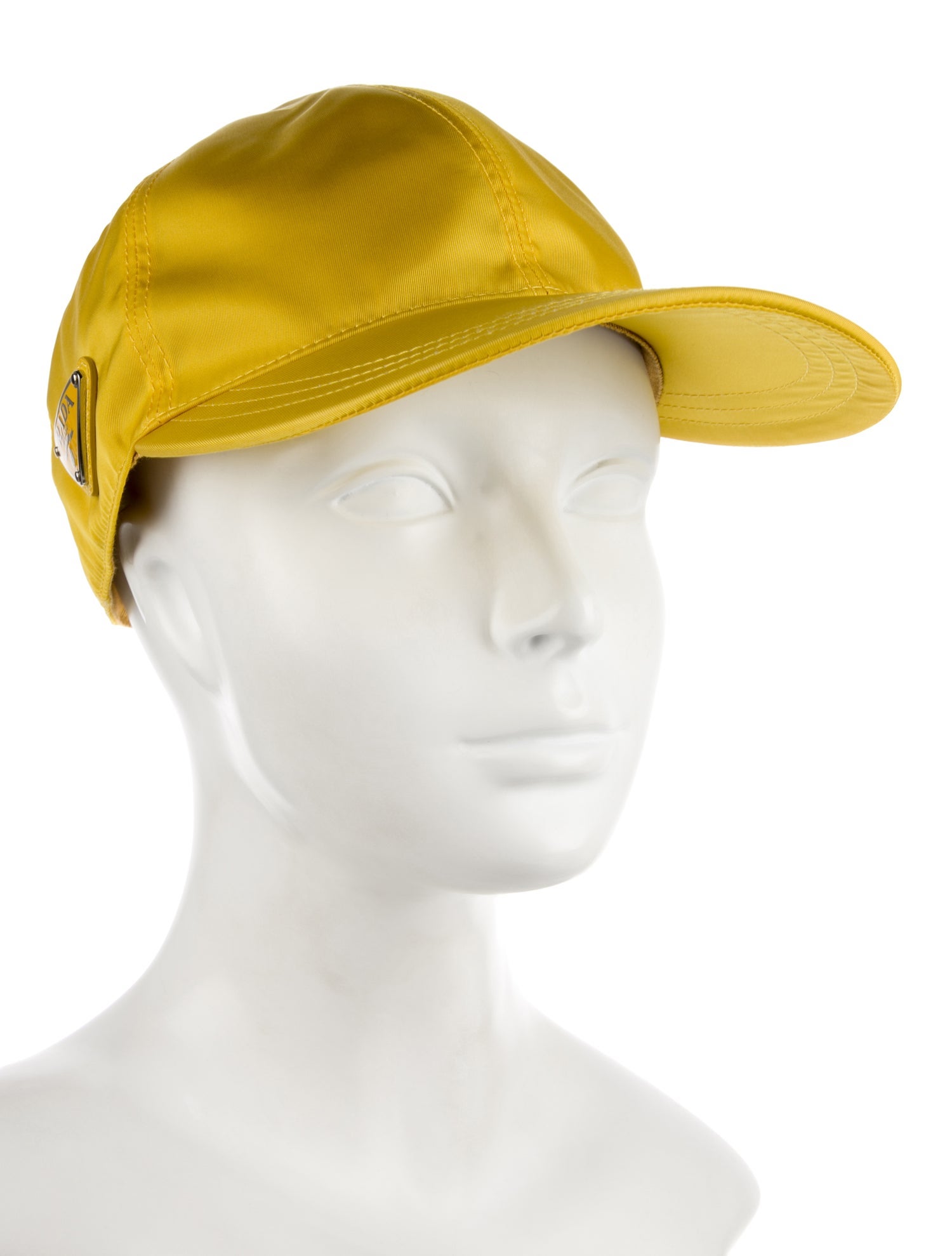 Prada Logo Satin Baseball Hat