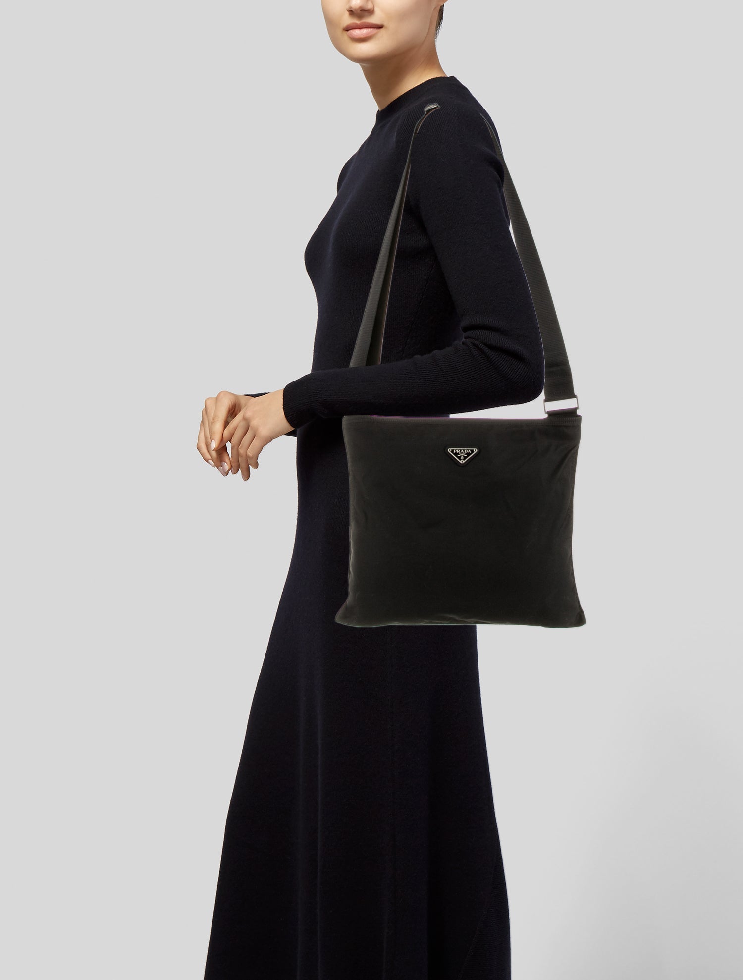 Prada Vela Nylon Messenger Bag