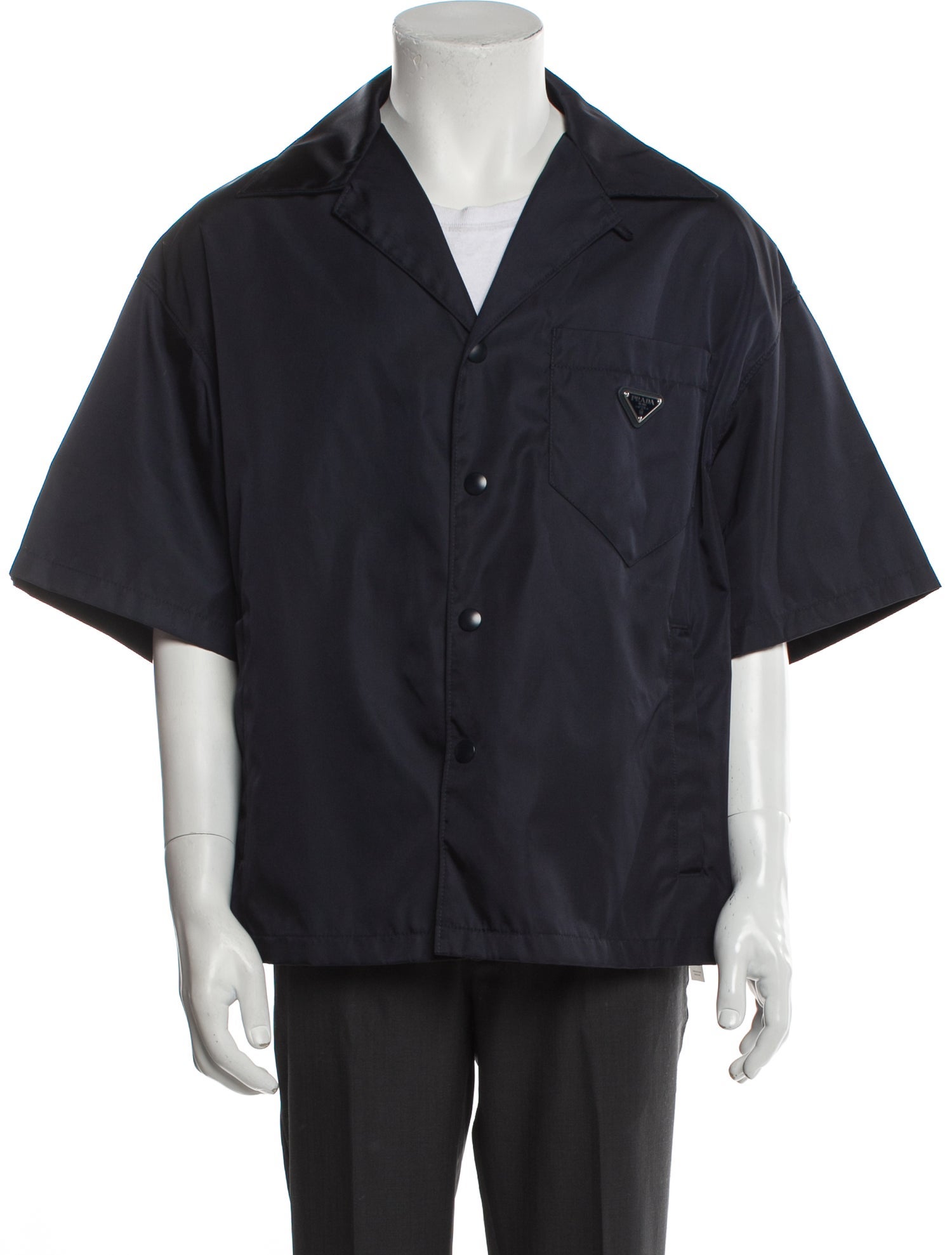 Prada 2022 Enameled Metal Triangle Shirt