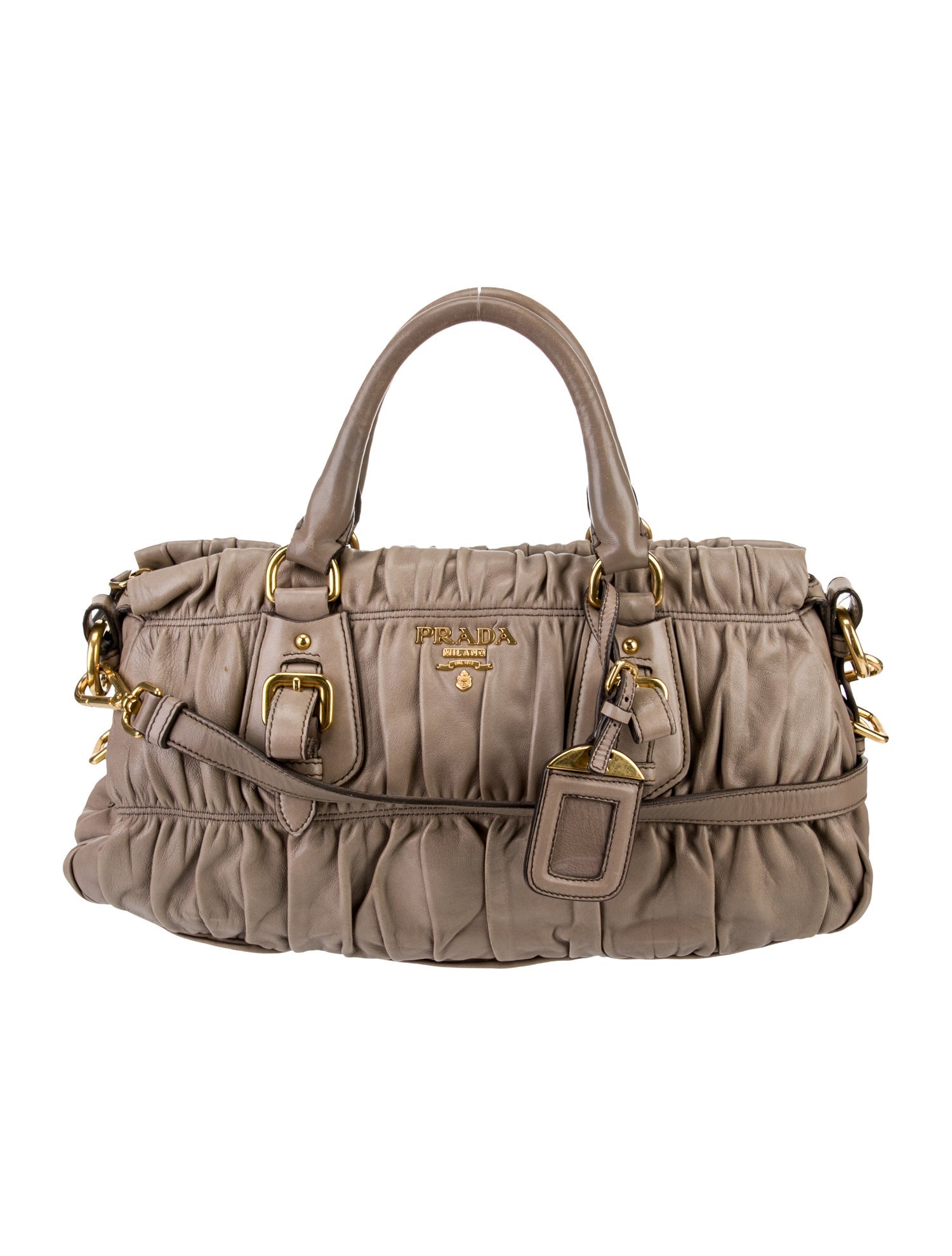 Prada Leather Top Handle Bag